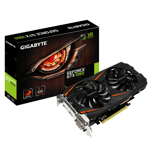 Gigabyte GeForce GTX 1060 Windforce OC 6GB Graphics Card
