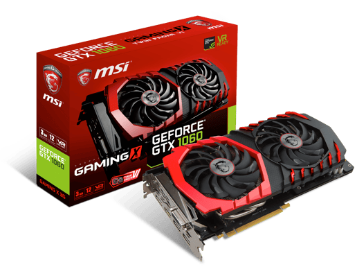 MSI GeForce GTX 1060 GAMING X OC 3GB Graphics Card