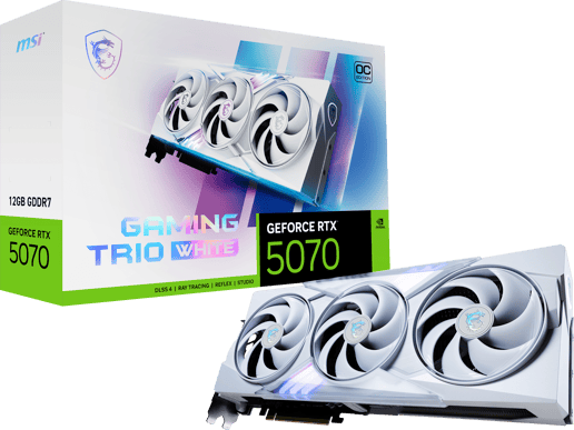 MSI GeForce RTX 5070 GAMING TRIO WHITE OC 12GB GDDR7 Graphics Card