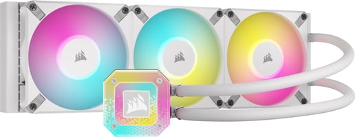 Corsair iCUE H150i ELITE CAPELLIX XT WHITE 360mm AiO Liquid CPU Cooler in White