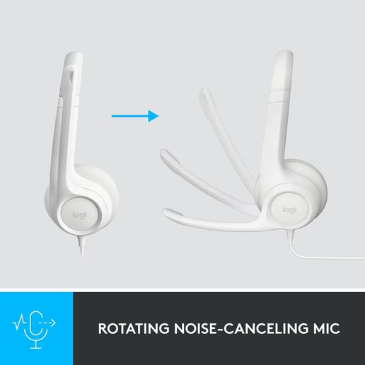 Logitech H390 USB Headset - White