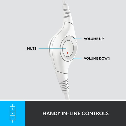 Logitech H390 USB Headset - White