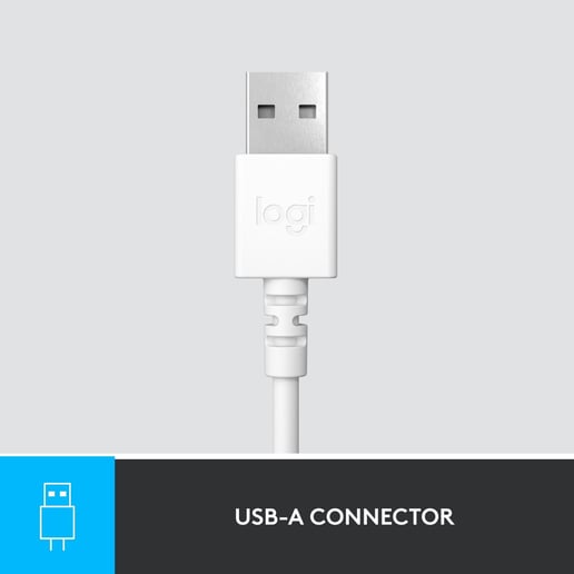 Logitech H390 USB Headset - White