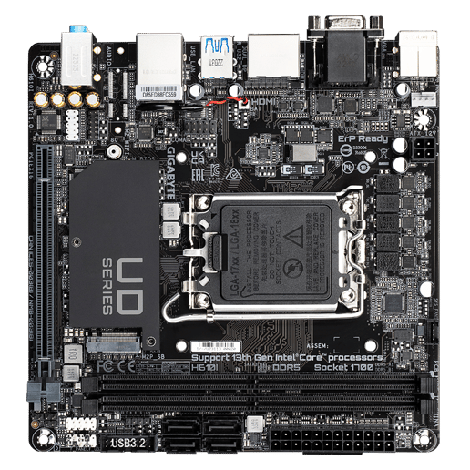 Gigabyte H610I ITX Motherboard for Intel LGA1700 CPUs