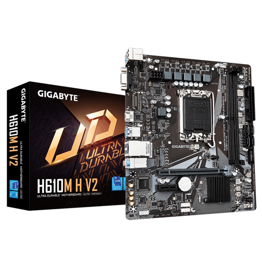 Gigabyte H610M H V2 mATX Motherboard for Intel LGA1700 CPUs