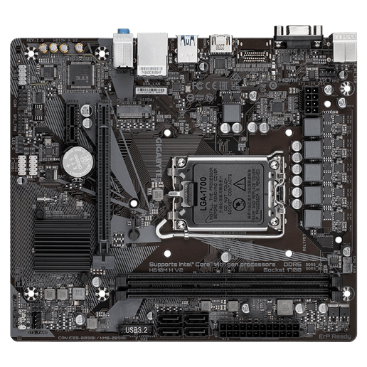 Gigabyte H610M H V2 mATX Motherboard for Intel LGA1700 CPUs