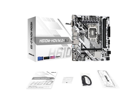 ASRock H610M-HDV/M.2+ D5 mATX Motherboard for Intel LGA1700 CPUs