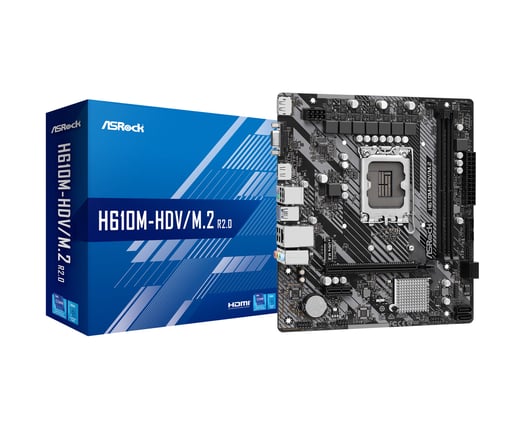 ASRock H610M-HDV/M.2 R2.0 mATX Motherboard for Intel LGA1700 CPUs