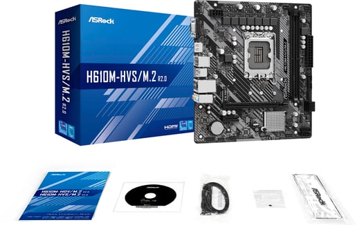 ASRock H610M-HVS/M.2 R2.0 mATX Motherboard for Intel Socket 1700 CPUs