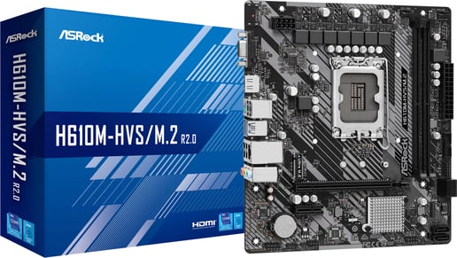 ASRock H610M-HVS/M.2 R2.0 mATX Motherboard for Intel Socket 1700 CPUs