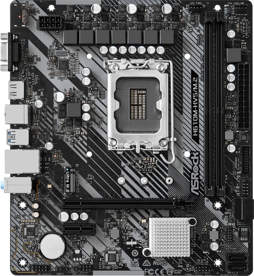 ASRock H610M-HVS/M.2 R2.0 mATX Motherboard for Intel Socket 1700 CPUs