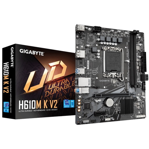 Gigabyte H610M K V2 mATX Motherboard for Intel LGA1700 CPUs