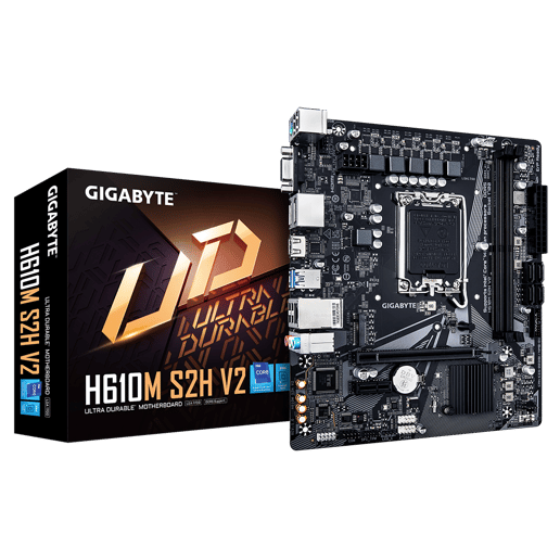 Gigabyte H610M S2H V2 mATX Motherboard for Intel LGA1700 CPUs
