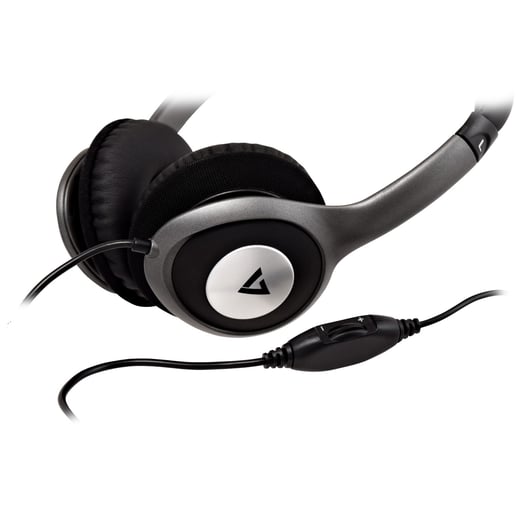 V7 Deluxe Stereo Headphones with Volume Control