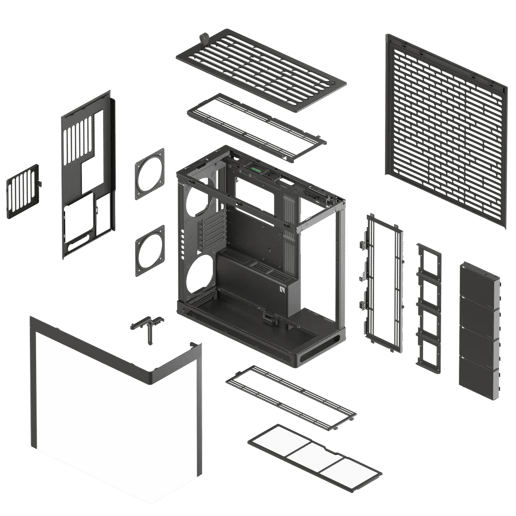 HAVN HS420 Mid Tower Case - Black 