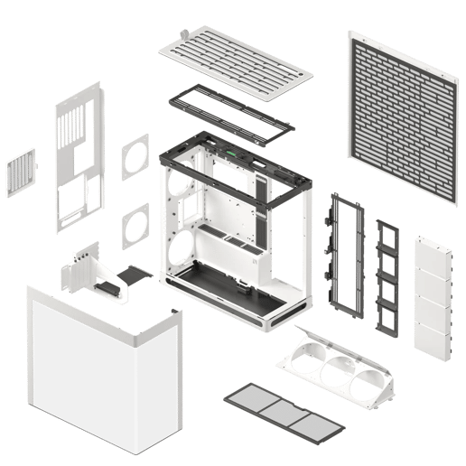HAVN HS420 VGPU Mid Tower Case - White 