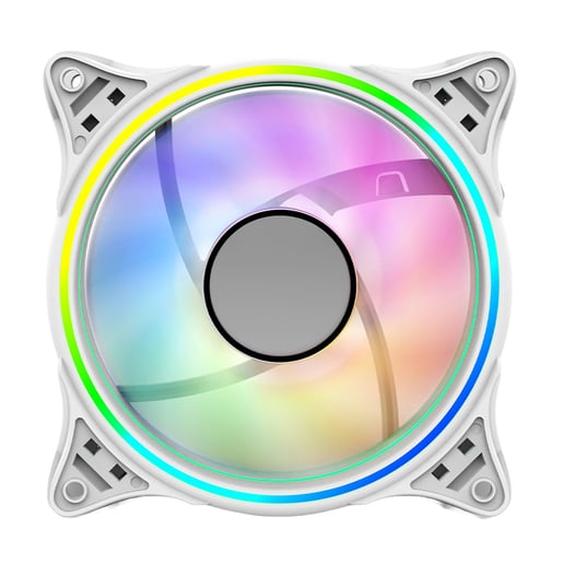Vida Infinity 120mm ARGB Dual Ring Case Fan in White