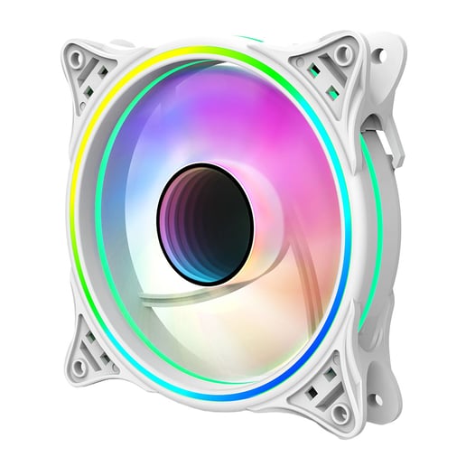 Vida Infinity 120mm ARGB Dual Ring Case Fan in White