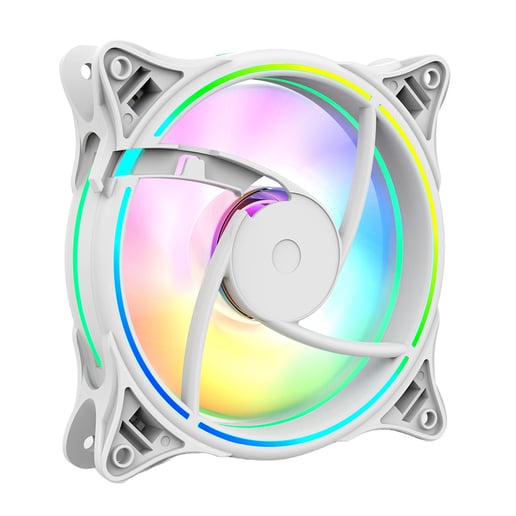 Vida Infinity 120mm ARGB Dual Ring Case Fan in White