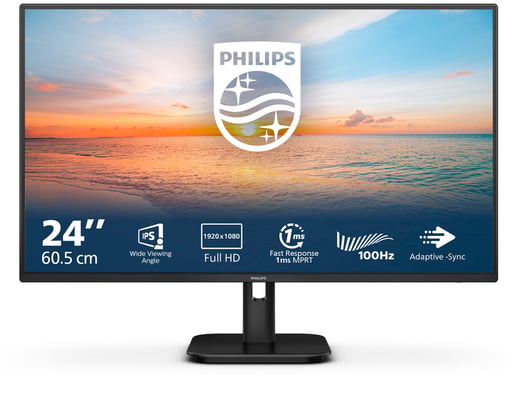 Philips 24E1N1100A 24" Full HD Monitor - IPS, 100Hz, 1ms, Speakers, HDMI
