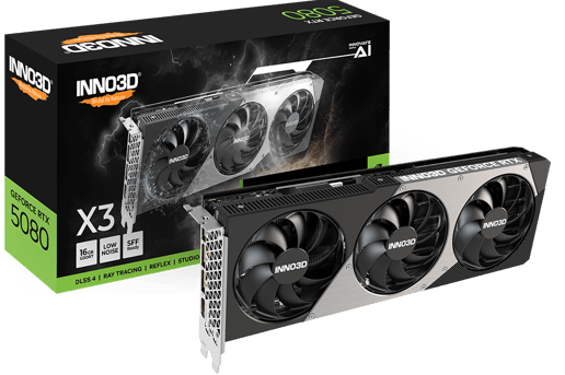 INNO3D GeForce RTX 5080 X3 16GB GDDR7 Graphics Card