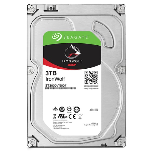 Seagate IronWolf 3TB SATA III 3.5"" Hard Drive - 5900RPM, 64MB Cache