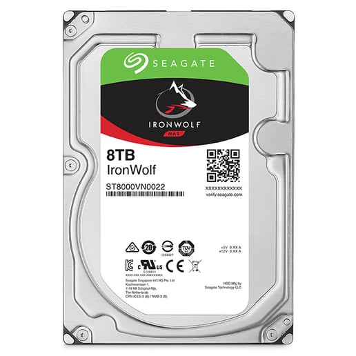 8TB Seagate IronWolf 3.5" SATA III Hard Drive - 7200RPM, 256MB Cache