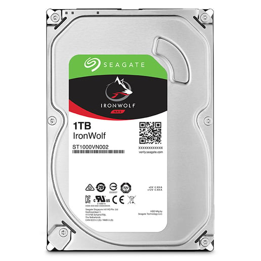 Seagate IronWolf 1TB SATA III 3.5"" Hard Drive - 5900RPM, 64MB Cache