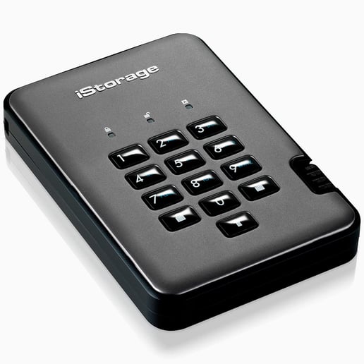 8TB iStorage diskAshur Pro2 Desktop External Solid State Drive - USB 3.2 Gen 1