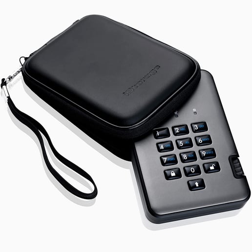 8TB iStorage diskAshur Pro2 Desktop External Solid State Drive - USB 3.2 Gen 1