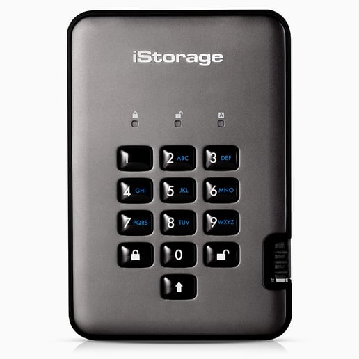 8TB iStorage diskAshur Pro2 Desktop External Solid State Drive - USB 3.2 Gen 1
