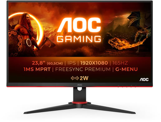AOC AGON 24G2SPAE 24" Full HD Gaming Monitor - IPS, 165Hz, 1ms, Speakers, HDMI