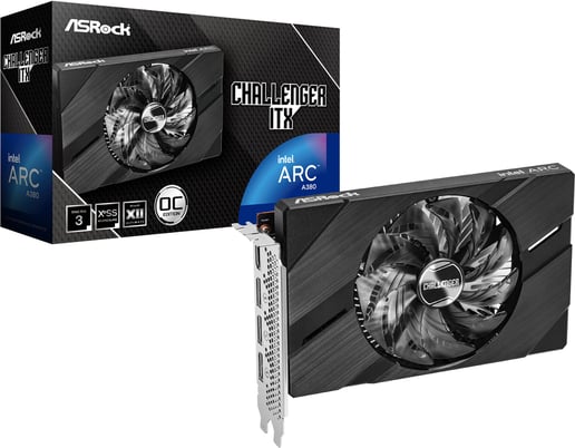 ASRock Arc A380 Challenger ITX OC 6GB GDDR6 Graphics Card