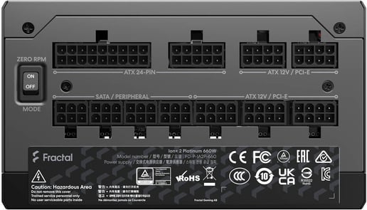Fractal Design Ion+ 2 Platinum 660W Modular Power Supply 80 Plus Platinum