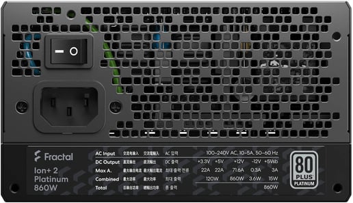 Fractal Design Ion+ 2 Platinum 860W Modular Power Supply 80 Plus Platinum