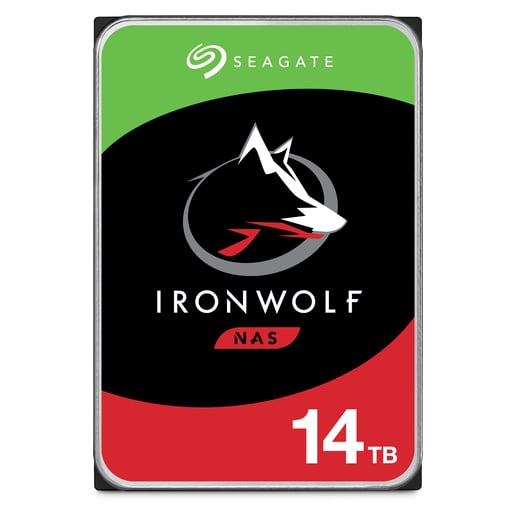 Seagate IronWolf 14TB NAS Hard Drive, 3.5 inch, 7200RPM, 256MB Cache, CMR