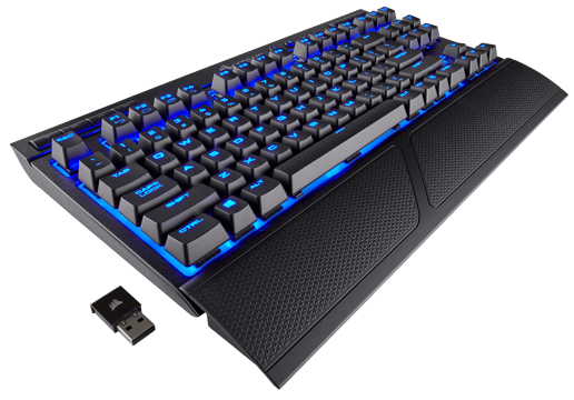 Corsair K63 Wireless Mechanical Gaming Keyboard with Blue LEDs and Cherry MX Red Switches (UK QWERTY)