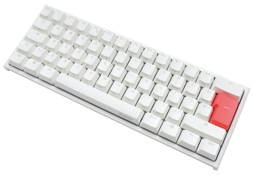 Ducky One 2 Mini RGB Mechanical Keyboard in White with Cherry MX Red Switches, UK Layout