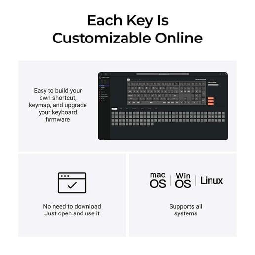 Keychron Q6 Max UK Full Size Mechanical Keyboard Brown Switch