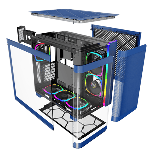 Montech KING 95 PRO Mid Tower Gaming Case - Blue 