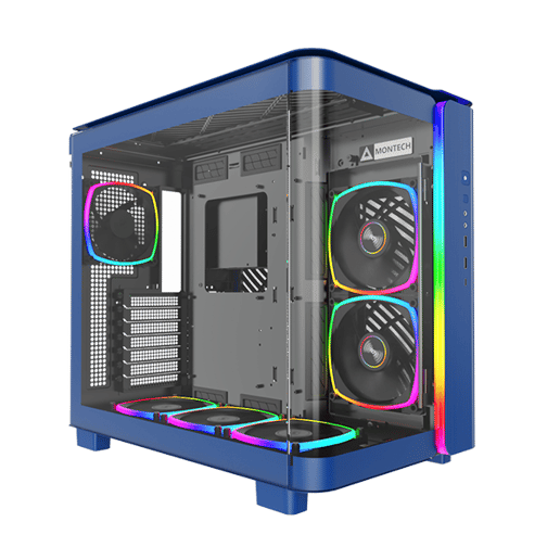 Montech KING 95 PRO Mid Tower Gaming Case - Blue 