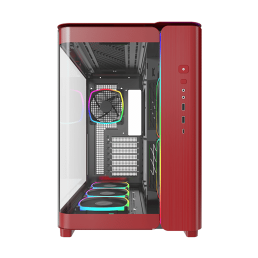Montech KING 95 PRO Mid Tower Gaming Case - Red 