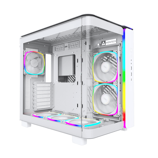 Montech KING 95 PRO Mid Tower Gaming Case - White 