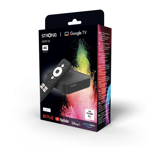 Strong LEAP-S3UK Google TV Certified Smart 4K HDR Android TV Box