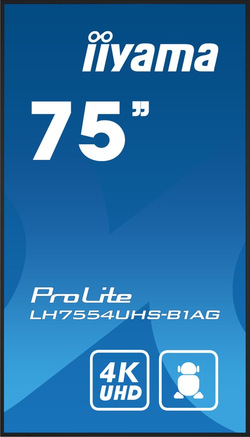iiyama ProLite LH7554UHS-B1AG 75 inch 4K UHD Professional Digital Signage Display