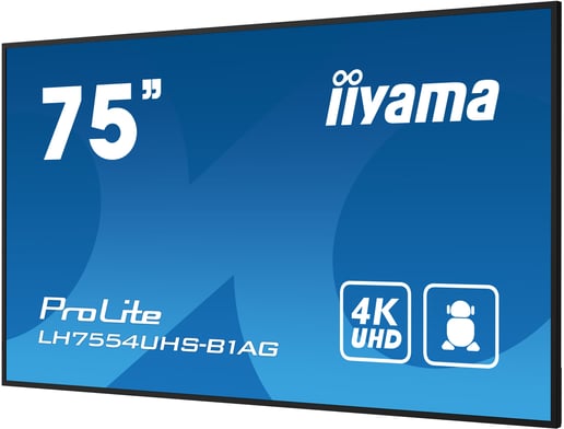 iiyama ProLite LH7554UHS-B1AG 75 inch 4K UHD Professional Digital Signage Display