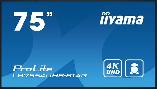 iiyama ProLite LH7554UHS-B1AG 75 inch 4K UHD Professional Digital Signage Display
