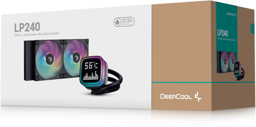 Deepcool LP240 240mm ARGB All-in-One Liquid CPU Cooler in Black