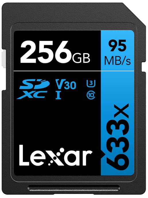 Lexar High-Performance 633x BLUE Series 256GB SDHC UHS-I (Class 10) Card