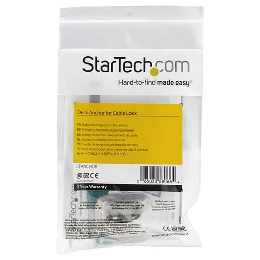 StarTech Steel Cable Lock Anchor (Silver)
